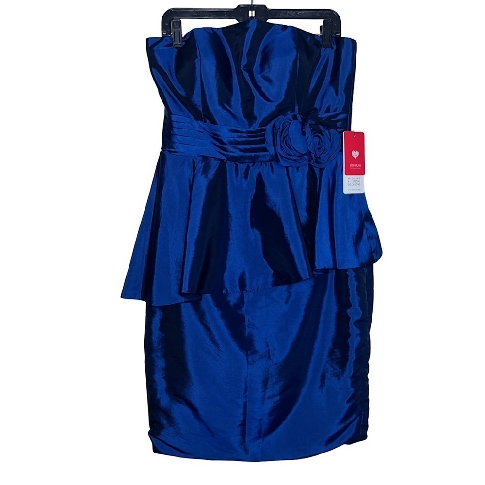 JJ’s House Royal Blue Strapless Formal Dress Size 12 NWT